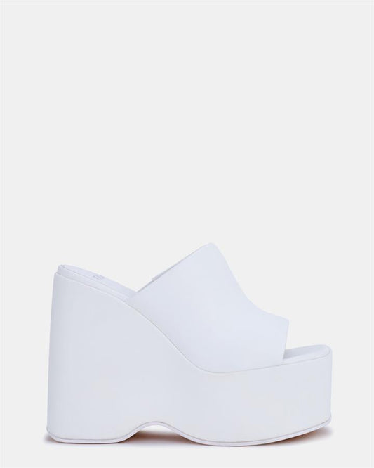 Image of Boots. Product name - Baddie Women's Wedge WHITE Novo Wedges in White colour by brand - NOVO