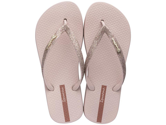 Image of Sandals. Product name - Brilha Fem Women's Ipanema PINK GLITTER GRENDENE in Pink Glitter colour by brand - IPANEMA