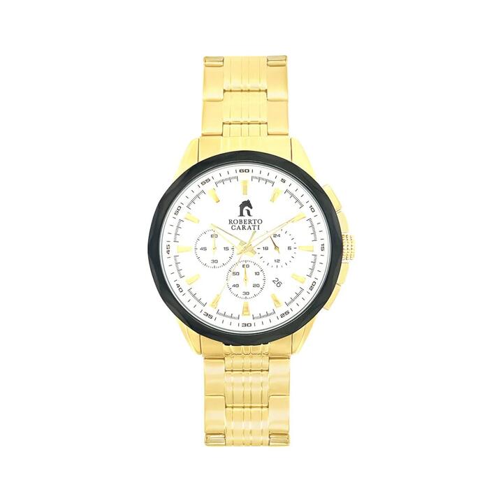 Image of Watches. Productname: Roberto Carati Gareth White and Gold Men's Watch CA262-2-V1 in Watch colour by brand - Roberto Carati