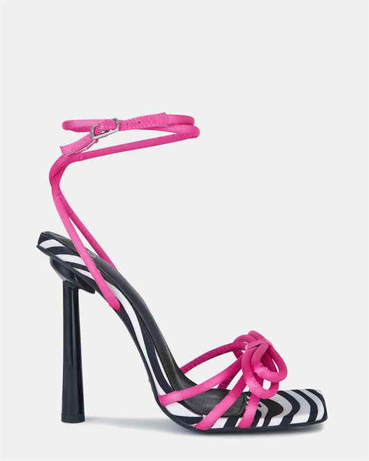 Image of Sandals. Product name - Zalamity Women's Fast Fashion ZEBRA MULTI Novo Sandals in Zebra Multi colour by brand - NOVO