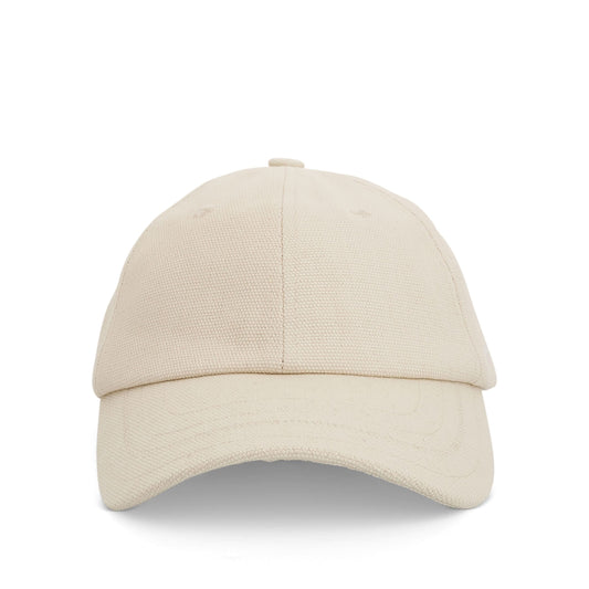 Image of Hats. Productname: JACQUEMUS Signature Logo Baseball Cap in WHITE colour by brand - JACQUEMUS