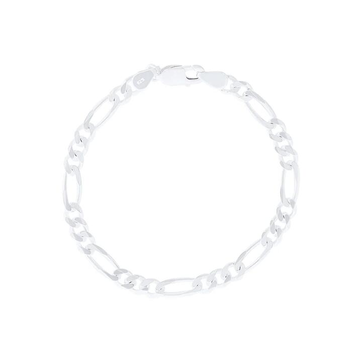 Image of Bracelets. Product name - 19cm 5.8mm Width Figaro Bracelet in Sterling Silver in colour by brand - Bevilles