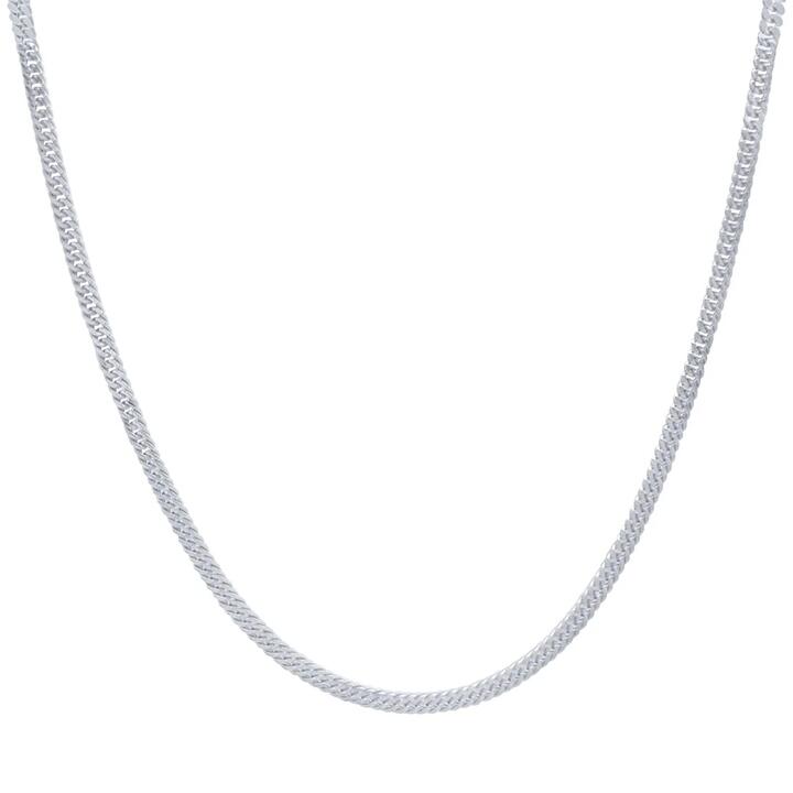 Image of Necklaces. Productname: 9kt White Gold Curb Chain Necklace 50m in Gold colour by brand - Bevilles