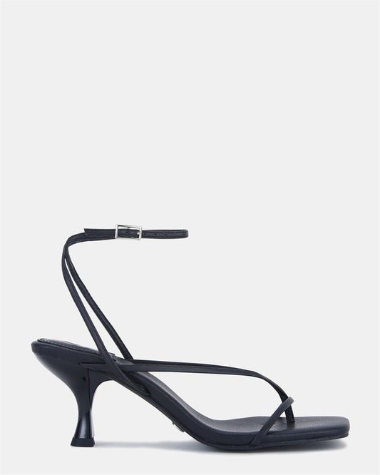 Image of Rain Umbrellas. Product name - Umbrella Women's Strappy Low Heel BLACK Novo Sandals in Black colour by brand - NOVO