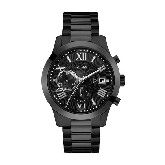 Image of Watches. Productname: Guess Atlas Black Men's Watch W0668G5 in Watch colour by brand - Guess