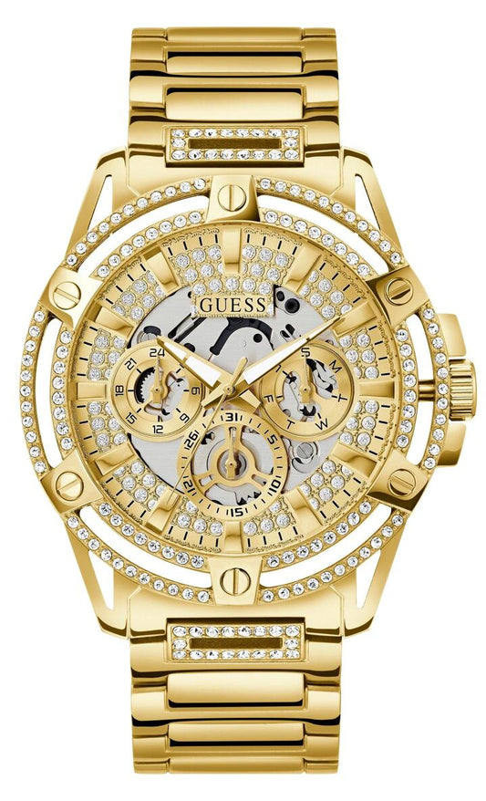 Image of Watches. Productname: Guess King Gold Glitz Men's Watch GW0497G2 in Watch colour by brand - Guess