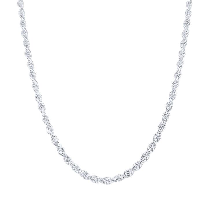 Image of Necklaces. Product name - 60cm 2mm Width Rope Chain Necklace in Sterling Silver in colour by brand - Bevilles