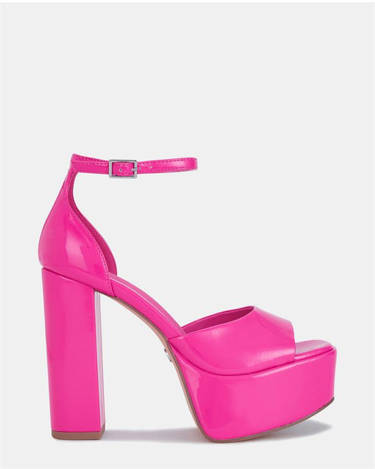 Image of Sandals. Product name - Ziggi Women's Peep Toe Magenta Novo Sandals in Magenta colour by brand - NOVO