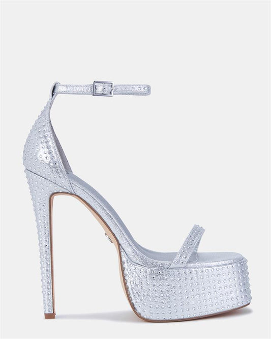 Image of Sandals. Product name - Zoid Women's Fast Fashion SILVER Novo Sandals in Silver colour by brand - NOVO