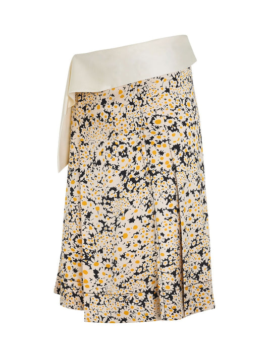 CELINE Daisy Print Skirt (Multicolor)