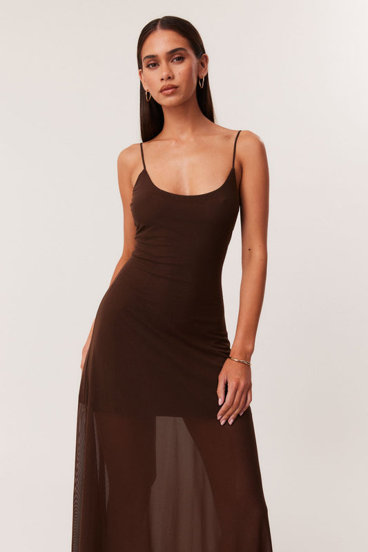 SNDYS ALESSANDRA MAXI DRESS (Chocolate)