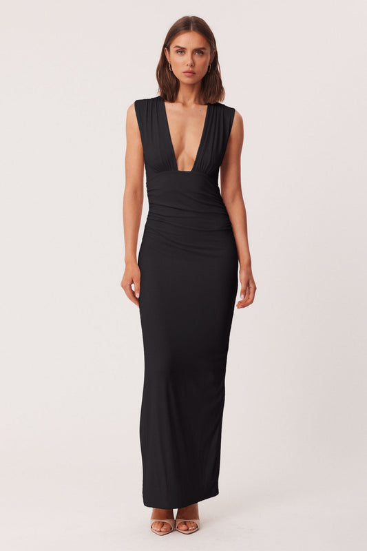 Image of Dresses. Productname: SNDYS FOXX MAXI DRESS in Black colour by brand - SNDYS