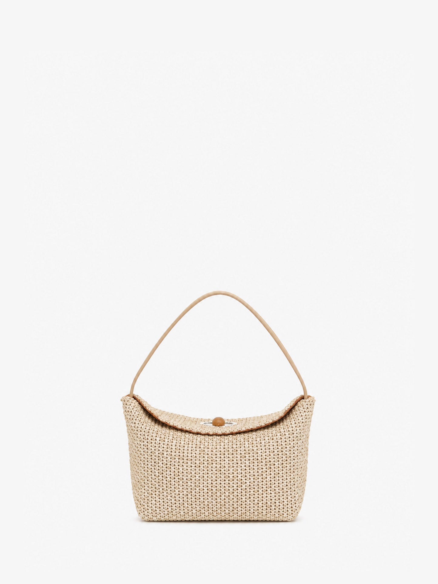 Image of Bags. Product name - Turnlock Raffia Mini Bag in Natural colour by brand - CHRISTOPHER ESBER