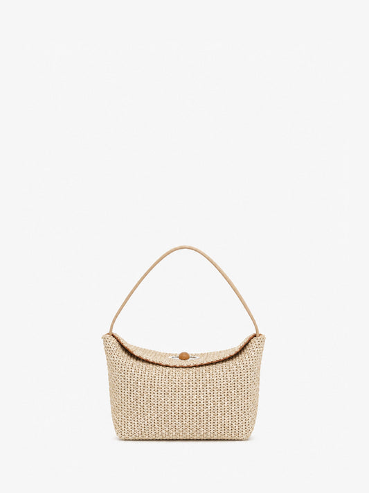Image of Bags. Product name - Turnlock Raffia Mini Bag in Natural colour by brand - CHRISTOPHER ESBER