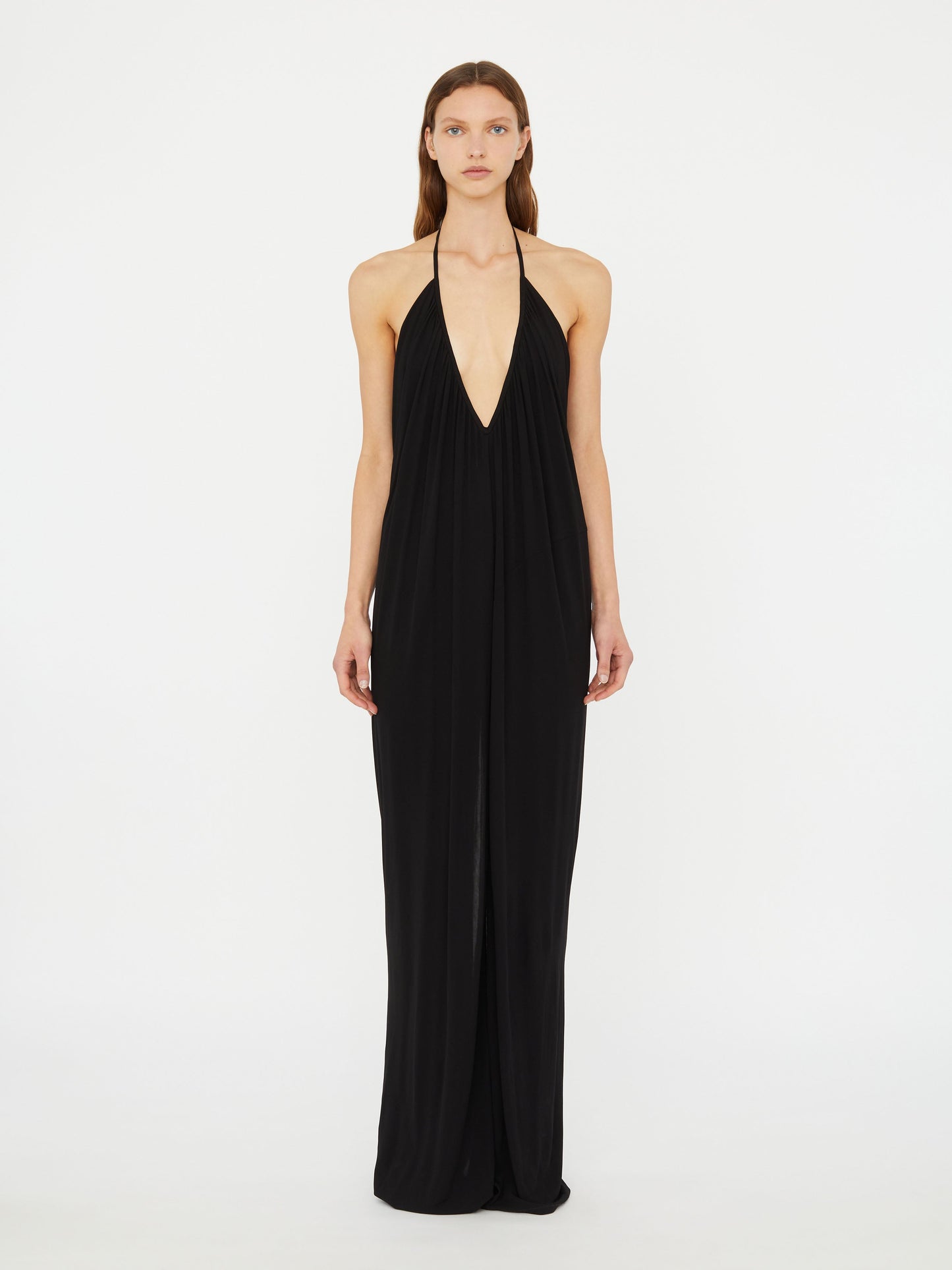 Image of Dresses. Product name - Cowled Halter Jumpsuit in Jumpsuit colour by brand - Christopher Esber
