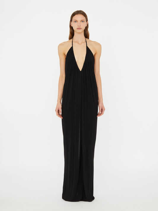 Image of Dresses. Product name - Cowled Halter Jumpsuit in Jumpsuit colour by brand - Christopher Esber