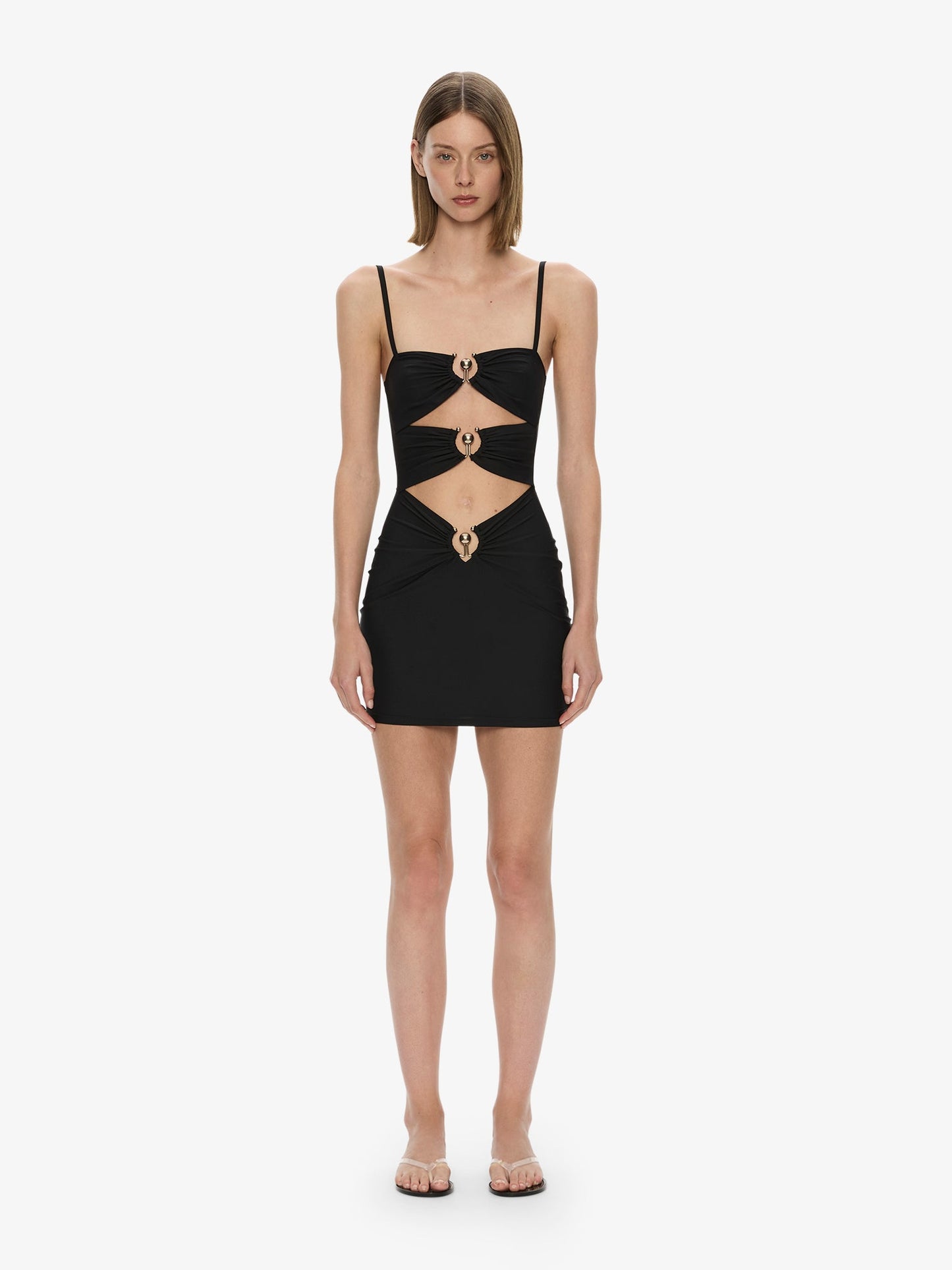 Image of Dresses. Productname: Christopher Esber Pierced Orbit Mini Dress in Dress colour by brand - Christopher Esber