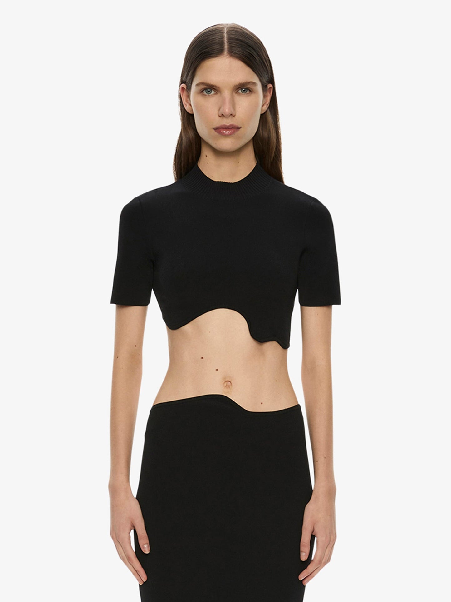 Image of a model wearing Tops. Productname: Maparadita Top in Black colour by brand - Christopher Esber