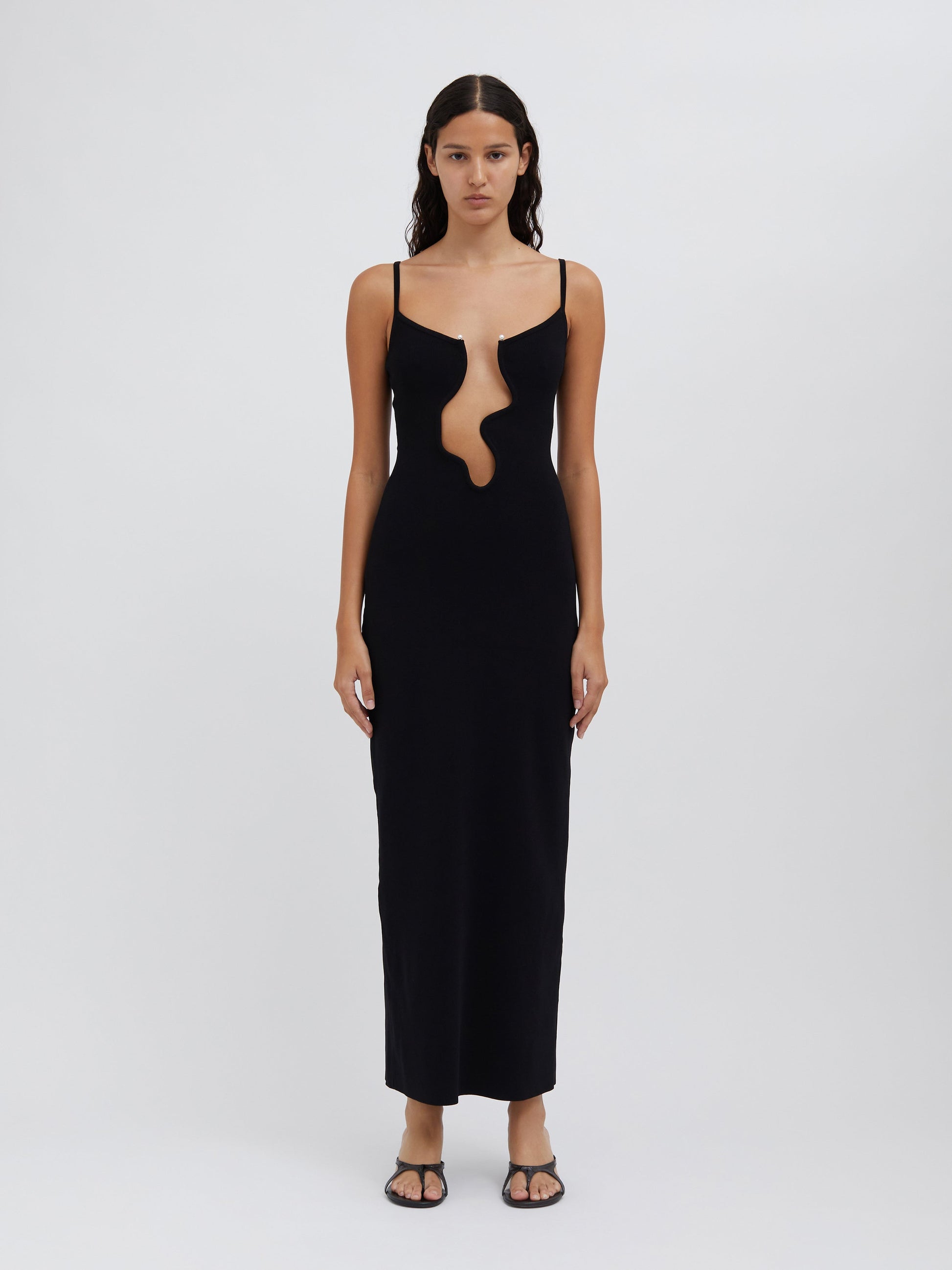 Image of Dresses. Productname: Christopher Esber Salacia Wire Column Dress in Black colour by brand - Christopher Esber