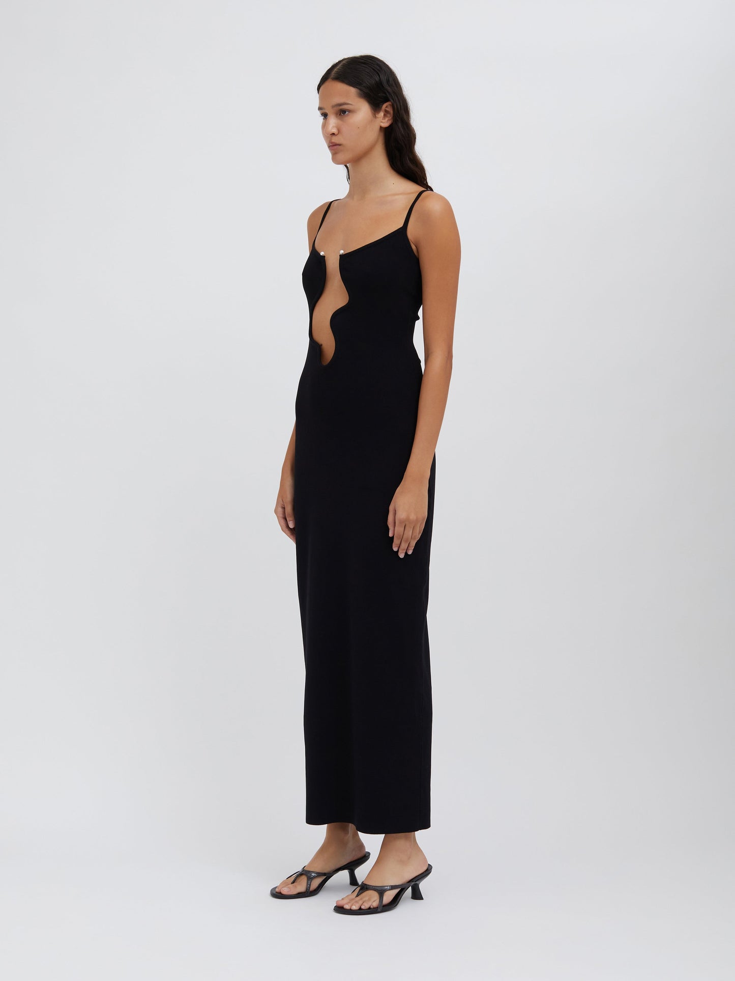 Christopher Esber Salacia Wire Column Dress (Black)