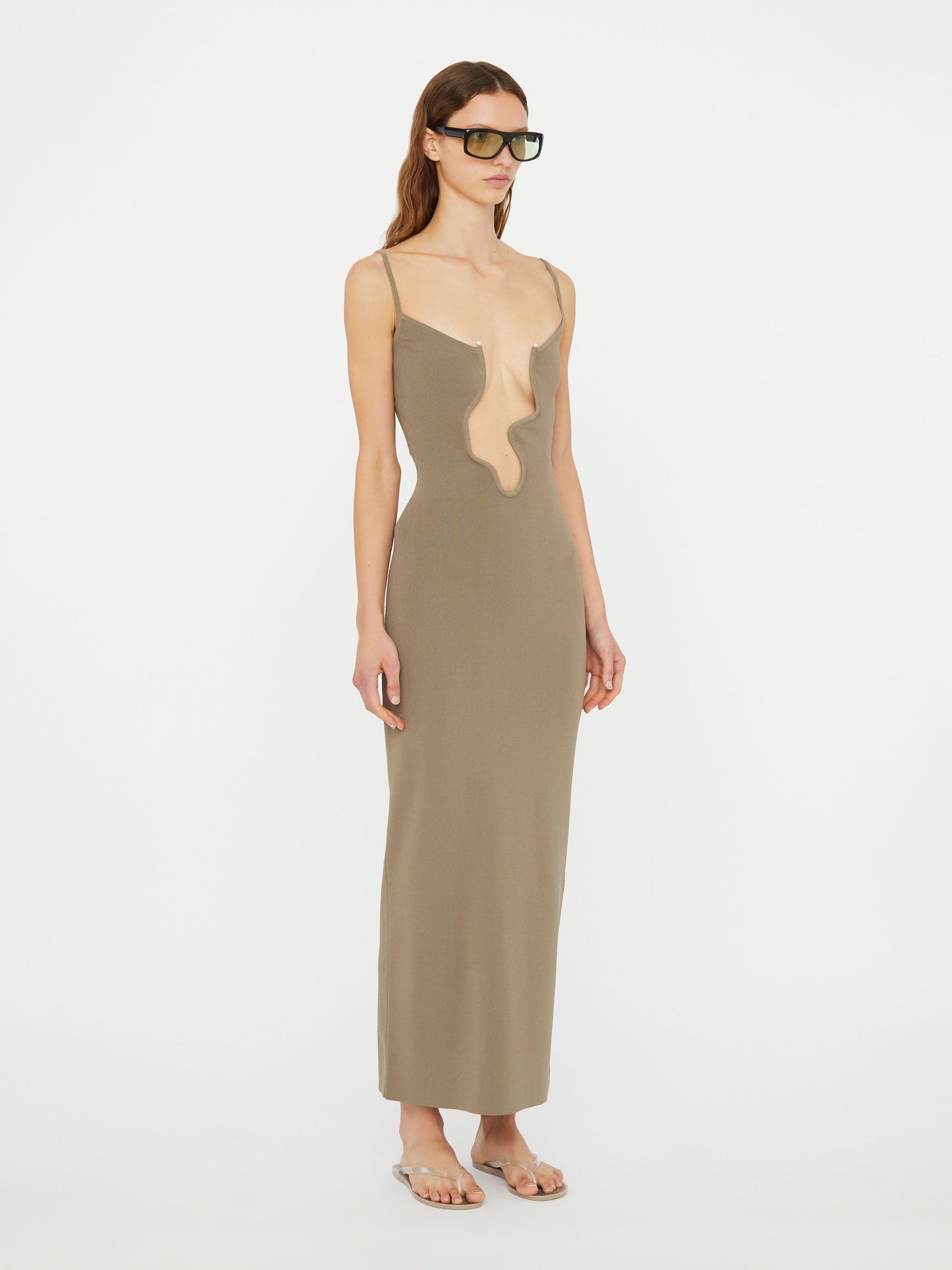 Christopher Esber Salacia Wire Column Dress (Eucalypt)