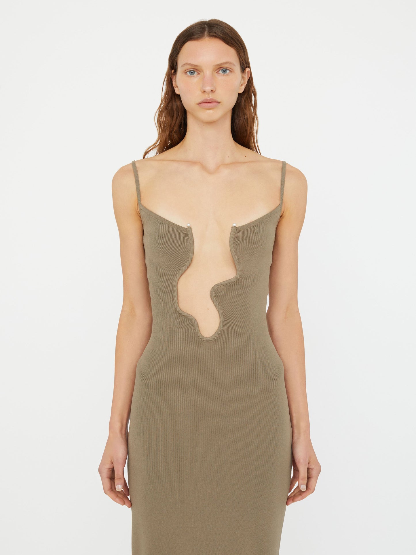 Christopher Esber Salacia Wire Column Dress (Eucalypt)