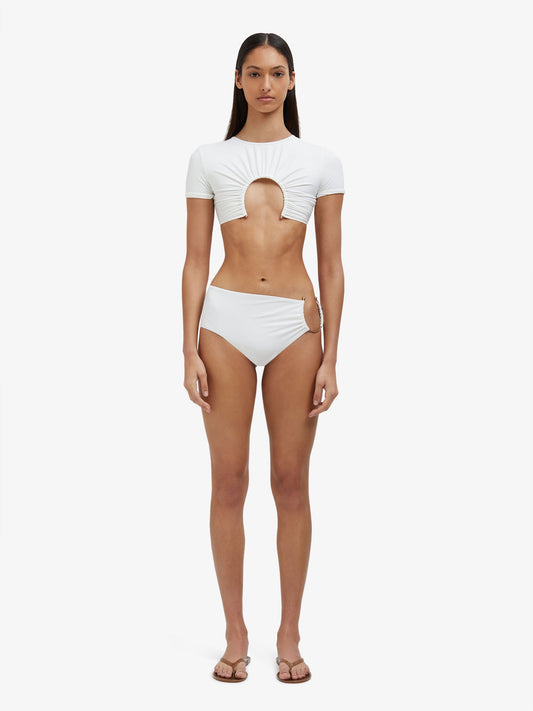 Image of Swimwear. Product name - U Prong Brief in White colour by brand - Embargo