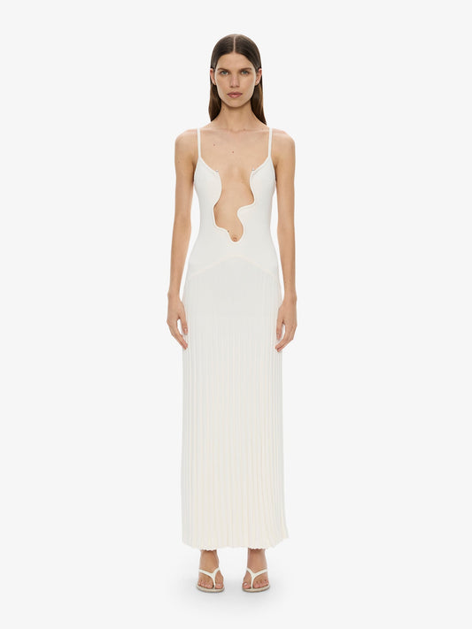 Image of Dresses. Productname: Christopher Esber Salacia Wire Sunray Dress in White colour by brand - Christopher Esber