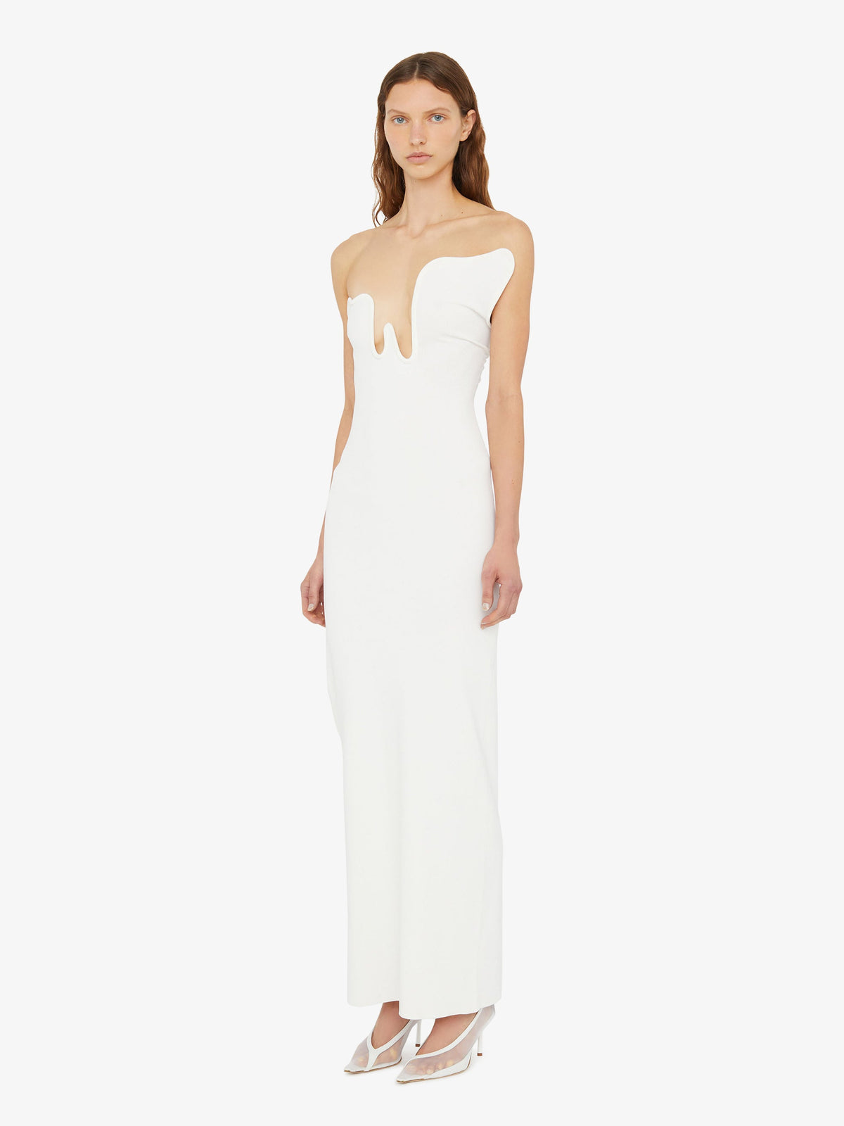 Christopher Esber Salacia Wire Strapless Dress (White)