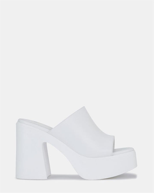 Image of Sandals. Product name - Feast Women's Peep Toe WHITE Novo Sandals in White colour by brand - NOVO