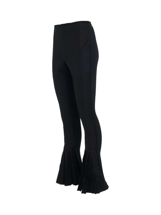SACAI Cotton Gabardine Pleated Pants (Black)