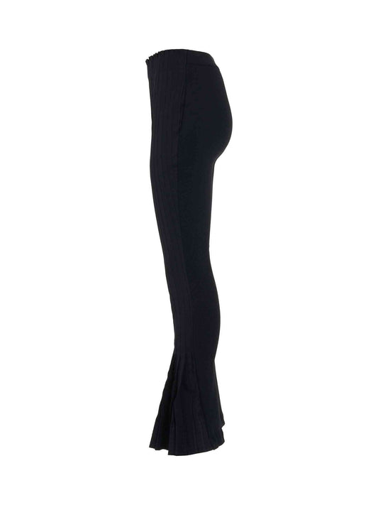 SACAI Cotton Gabardine Pleated Pants (Black)