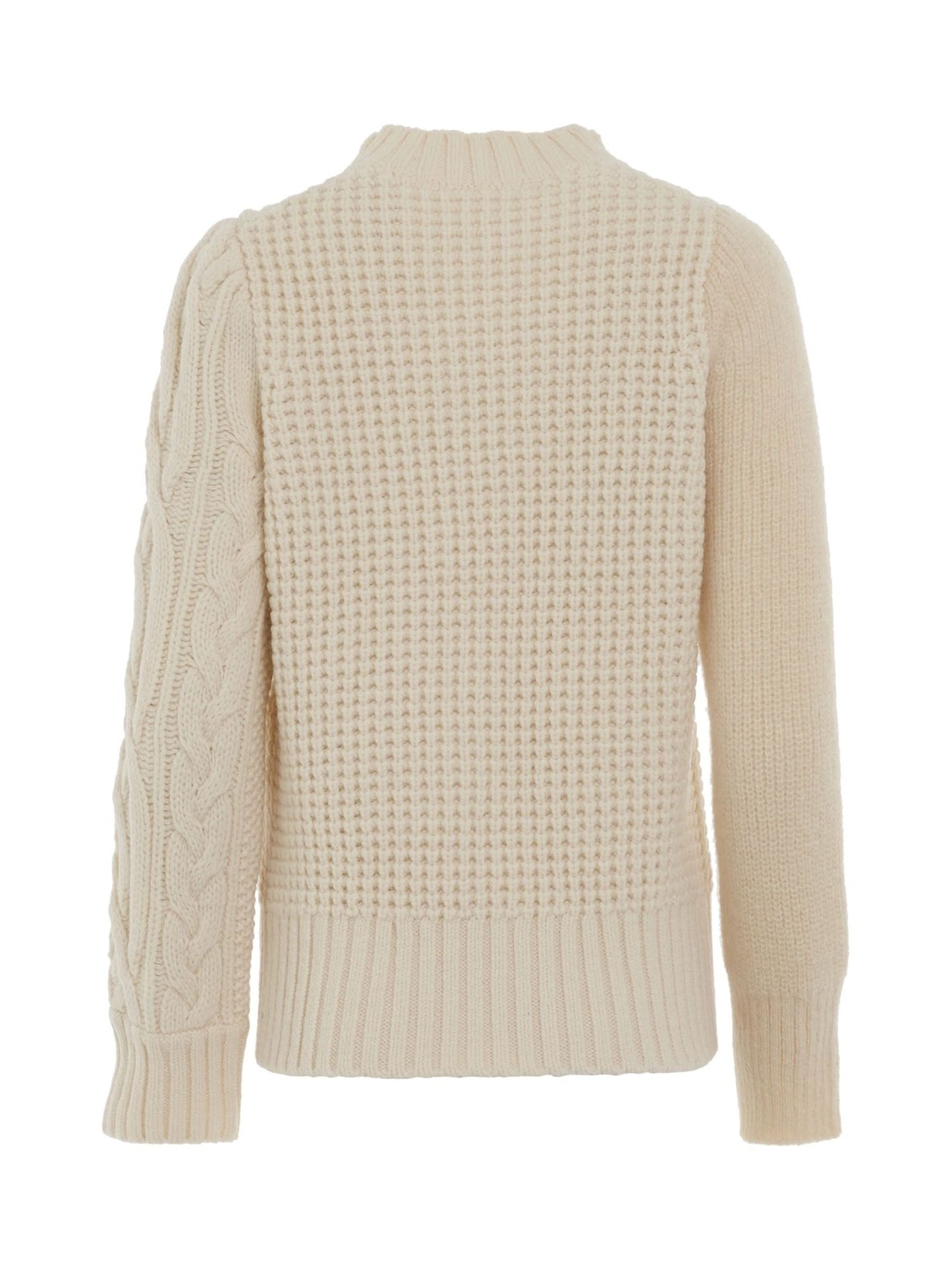 SACAI Wool Mohair Knit Pullover (White)