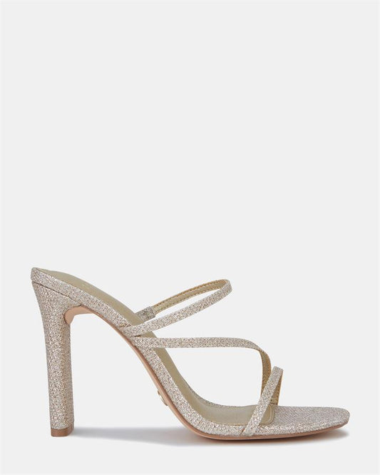 Image of Sandals. Product name - Latisha Women's Strappy High Heel GOLD Novo Sandals in Gold colour by brand - NOVO
