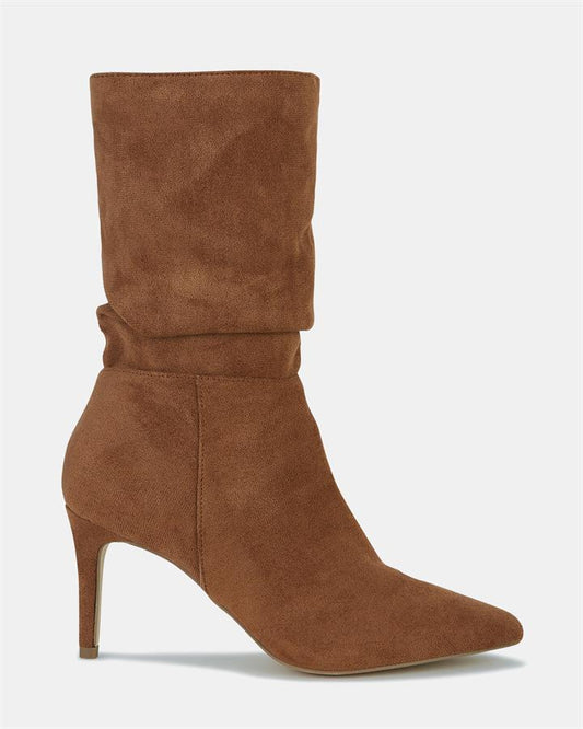 Image of Boots. Product name - Dekota Women's Boot Low-Mid Heel TAN Novo Boots in Tan colour by brand - NOVO