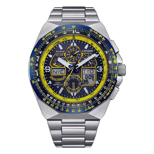 Image of Watches. Productname: Citizen Blue Angels Blue and Silver Men's Watch JY8125-54L in Watch colour by brand - Citizen
