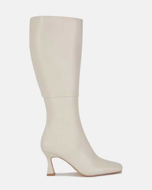 Image of Boots. Product name - Octavia Women's Boot Low-Mid Heel CREAM Novo Boots in Cream colour by brand - NOVO