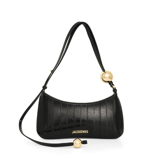 Image of Bags. Productname: JACQUEMUS Le Bisou Perle Boucle Leather Bag in BLACK colour by brand - JACQUEMUS