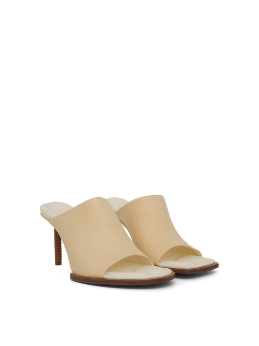 JACQUEMUS Carre Geometric Mules (Off White)