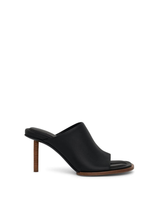Image of Sandals. Productname: JACQUEMUS Carre Geometric Mules in Black colour by brand - JACQUEMUS