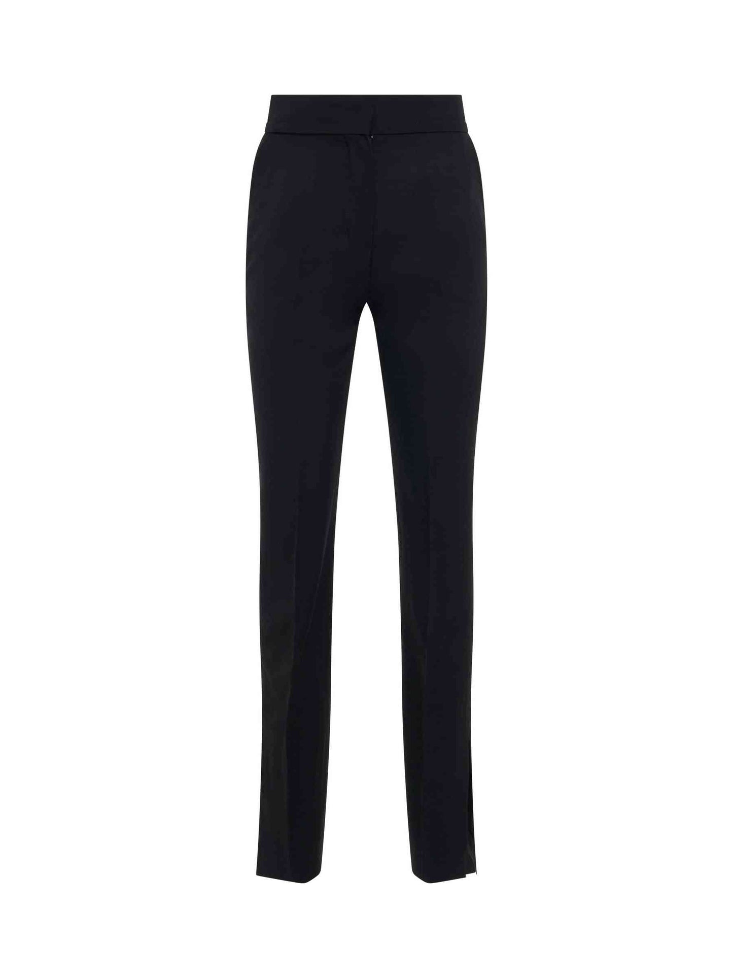 Image of a model wearing Pants. Productname: JACQUEMUS Tibau Flare Pants in Black colour by brand - JACQUEMUS