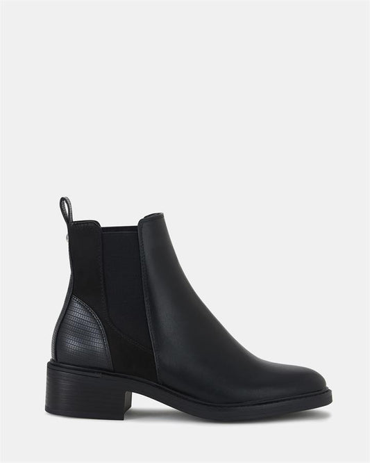 Image of Boots. Product name - Daniela Women's Boot Low-Mid Heel BLACK Novo Boots in Black colour by brand - NOVO