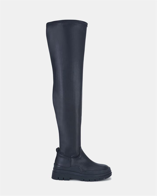 Image of Boots. Product name - Zalencia Women's Boot Flat BLACK Novo Boots in Black colour by brand - NOVO
