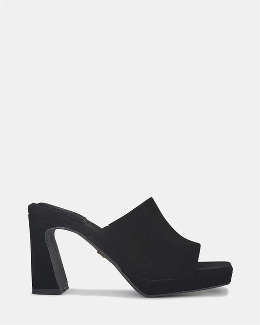 Image of Sandals. Product name - Fallan Women's Peep Toe BLACK Novo Sandals in Black colour by brand - NOVO