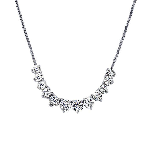 Image of Necklaces. Productname: 65cm Tennis Bolo Necklace with Cubic Zirconia in Sterling Silver in Silver colour by brand - Bevilles