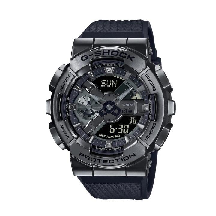 Image of Watches. Product name - Casio G-Shock Grey and Black Watch GM110BB-1A in colour by brand - Casio