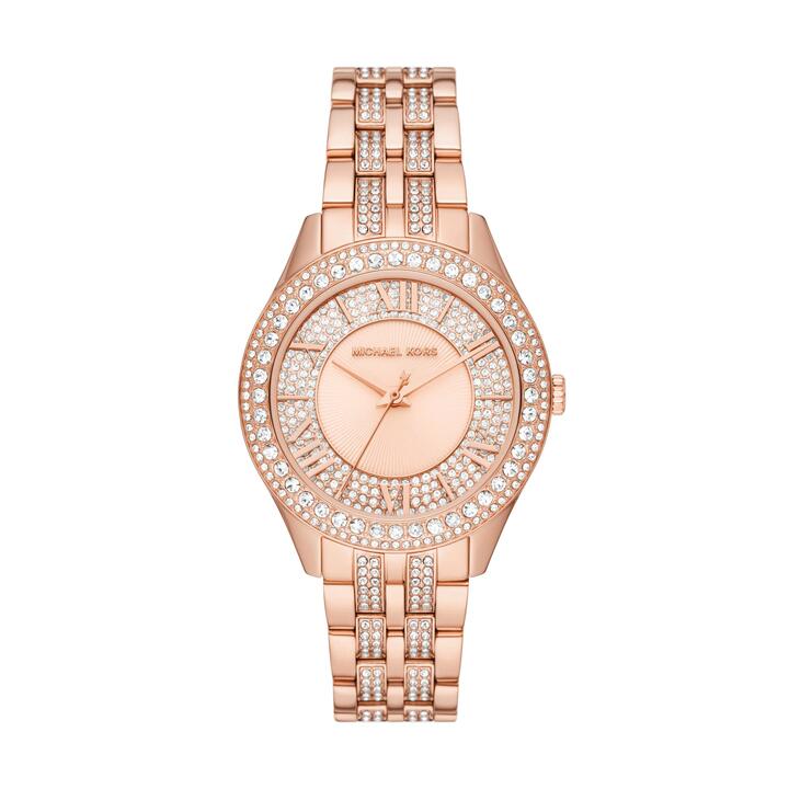 Image of Watches. Productname: Michael Kors Harlowe Three-Hand Rose Gold-Tone Stainless Steel Watch MK4710 in Watch colour by brand - Michael Kors