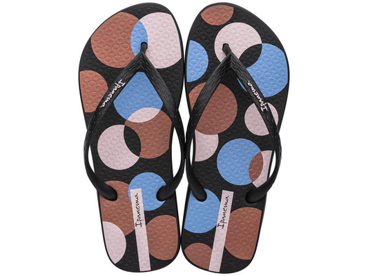 Image of Sandals. Product name - Temo Women's Ipanema BLACK/RED/PINK GRENDENE in Black/Red/Pink colour by brand - IPANEMA