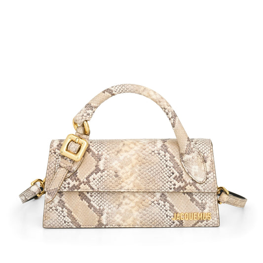 JACQUEMUS Le Chiquito Long Boucle Leather Bag (Beige)