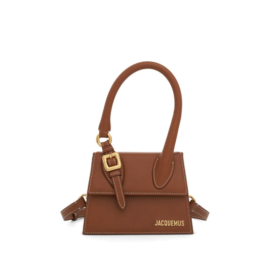 Image of Bags. Productname: JACQUEMUS Le Chiquito Moyen Boucle Leather Bag in BROWN colour by brand - JACQUEMUS